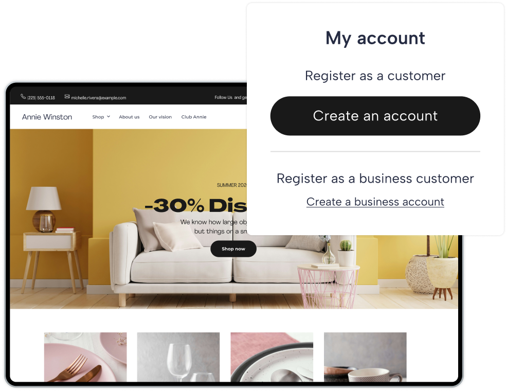 Expérience compte B2B