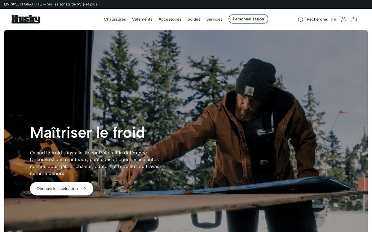 HUSKY BOUTIQUE — B2B/B2C · Shopify Plus · B2B Protocol project screenshot