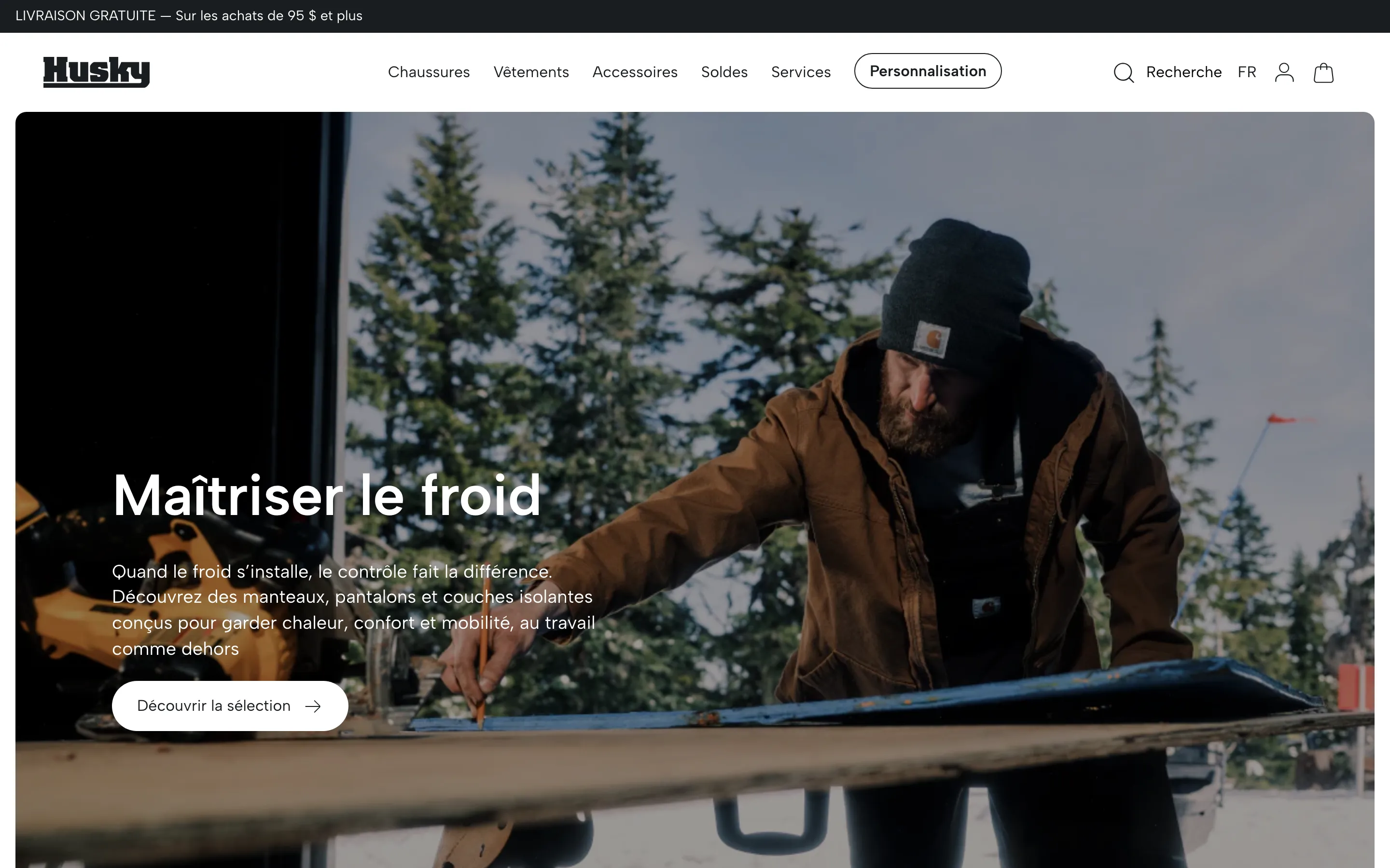 Husky Boutique B2B storefront on Shopify Plus