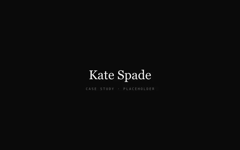 Kate Spade case study — global luxury retail commerce